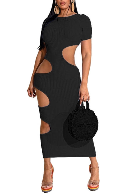 maxi lounge dress Sexy Side Cut Out Maxi Lounge Dress – Smoking Lounge Apparel
