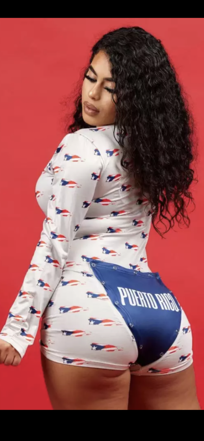 Sexy One Piece Puerto Rican Flag Romper