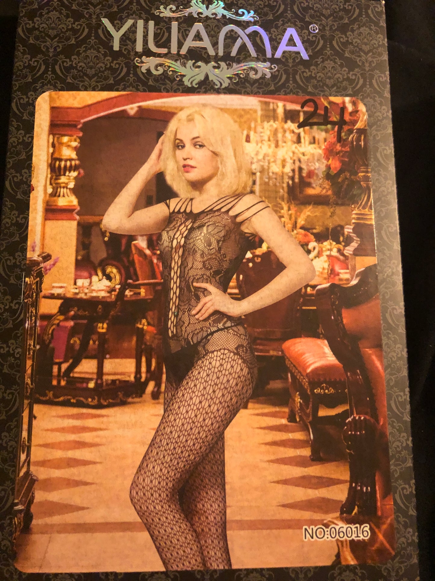 Sexy One Piece Body Suit W/ Designed Stockings