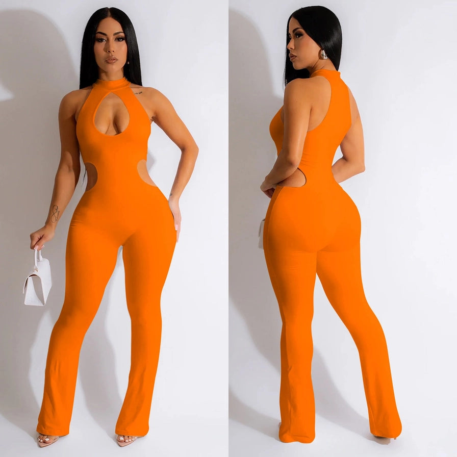 Sexy Cut Out Front And Sides Jumpsuit