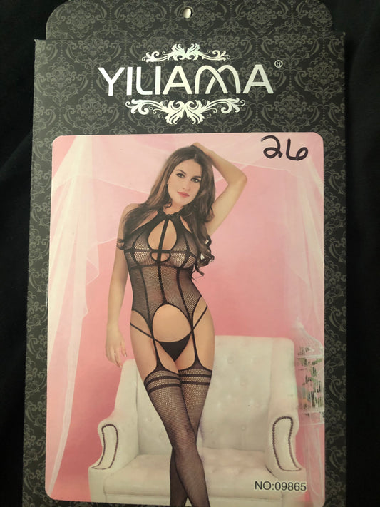 Sexy One Piece Negligee W/ Garter Stockings