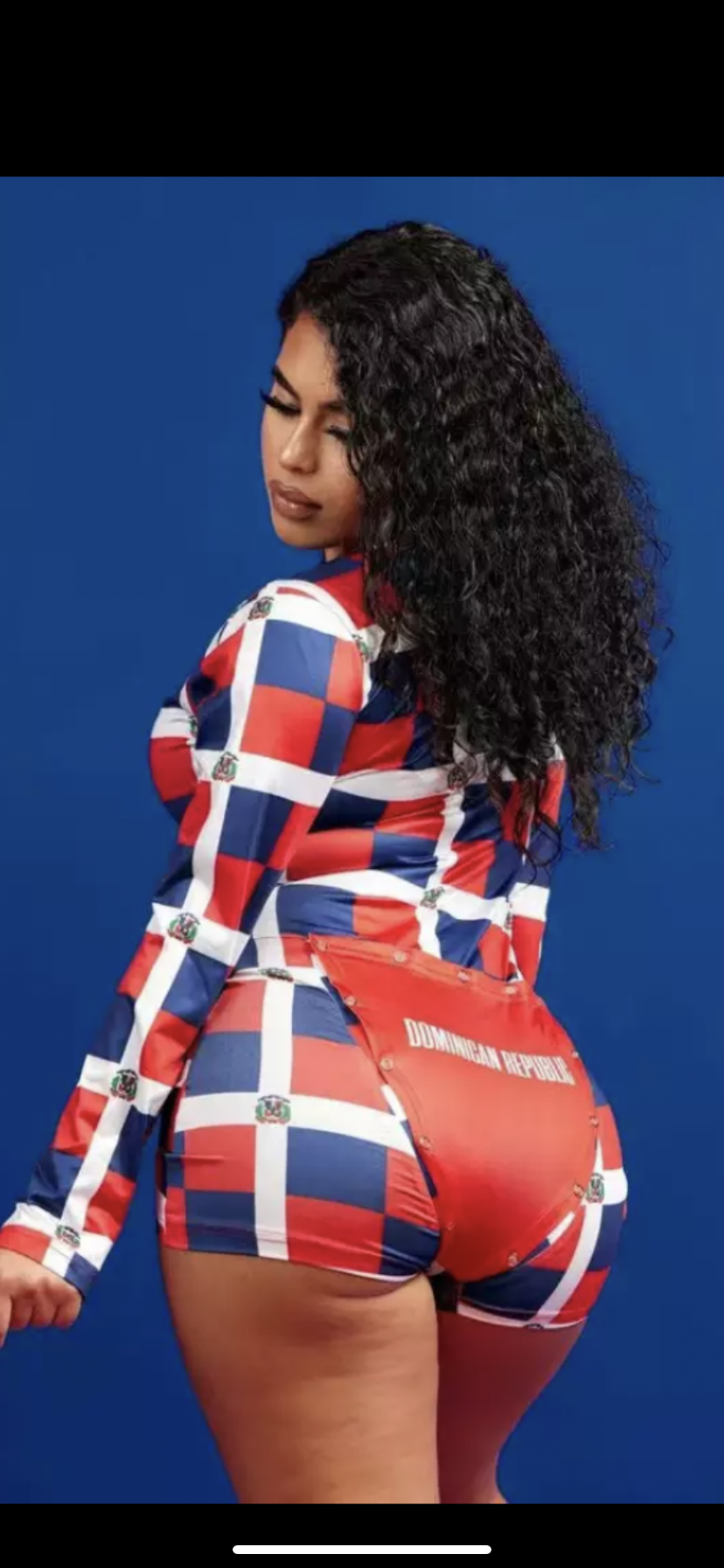 Sexy One Piece Dominican Flag Romper