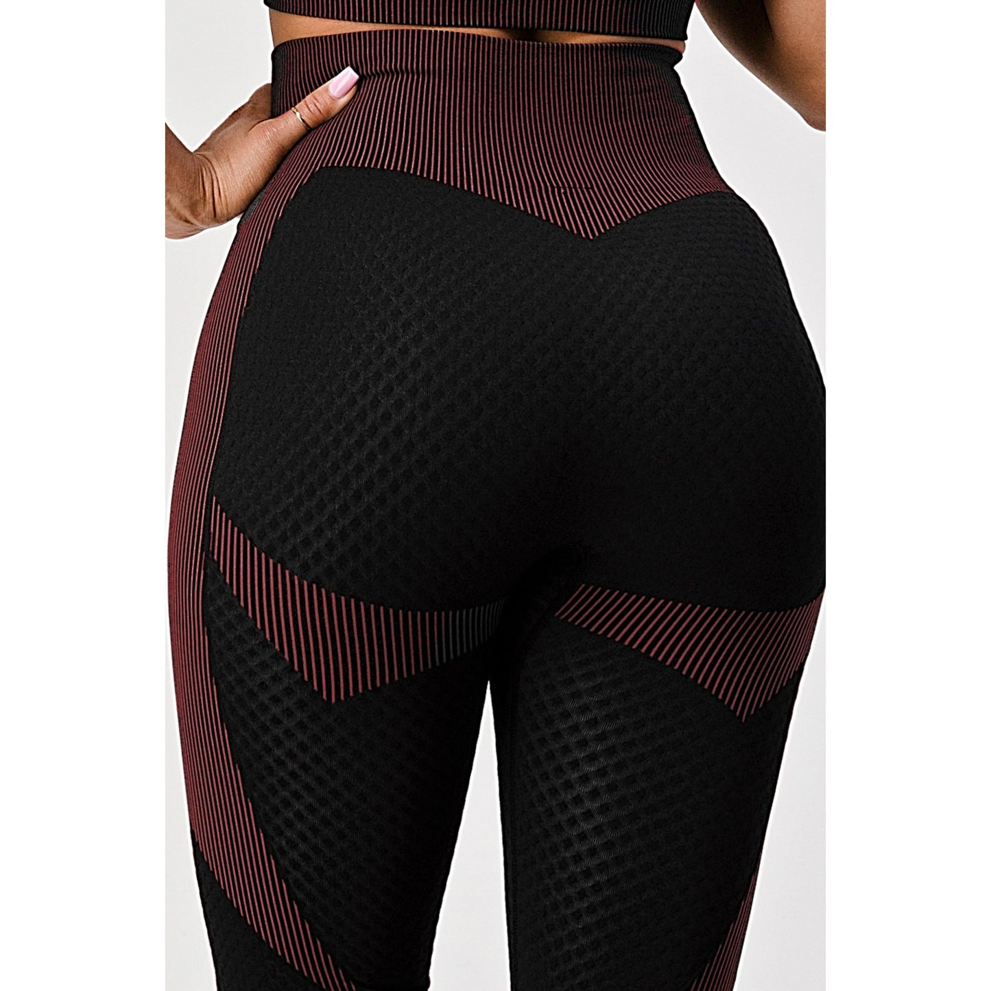 Sexy Honey Comb Active Cropped Jacket Leggings Set